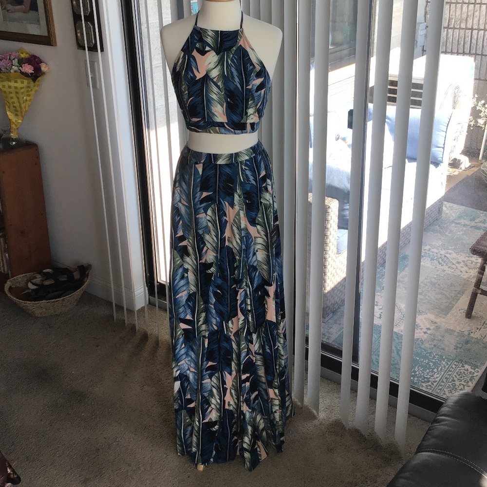 Lulus Two Piece Maxi Dress